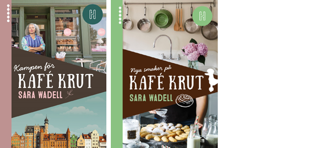 Pärmarna på böckerna  Kampen för Kafé krut och Nya smaker på Kafé krut